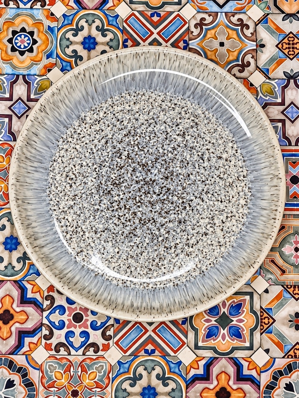 Denby Halo Speckle Plates โ Set of 4, Made in England